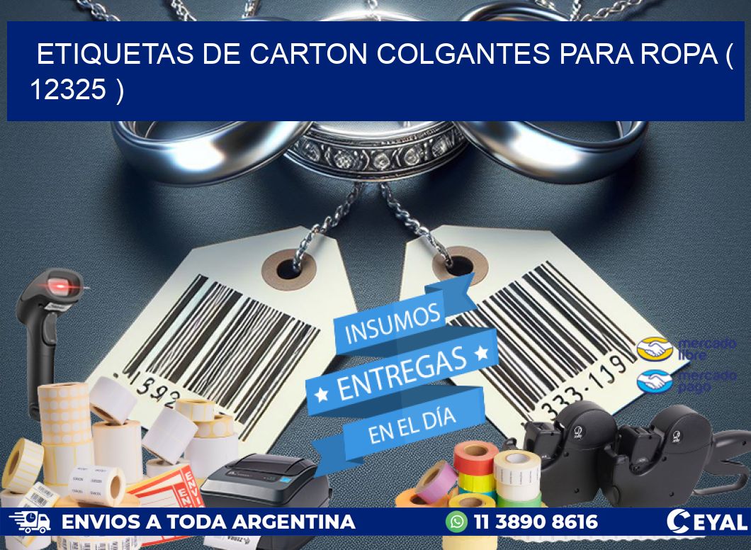 ETIQUETAS DE CARTON COLGANTES PARA ROPA ( 12325 )