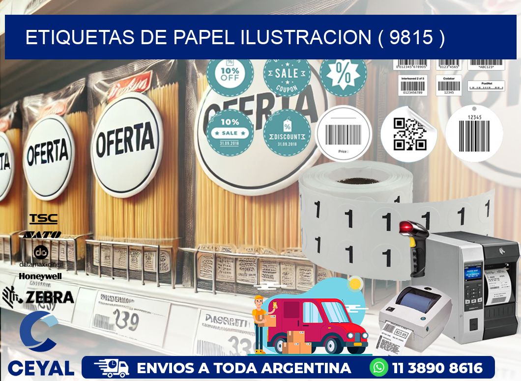 ETIQUETAS DE PAPEL ILUSTRACION ( 9815 )