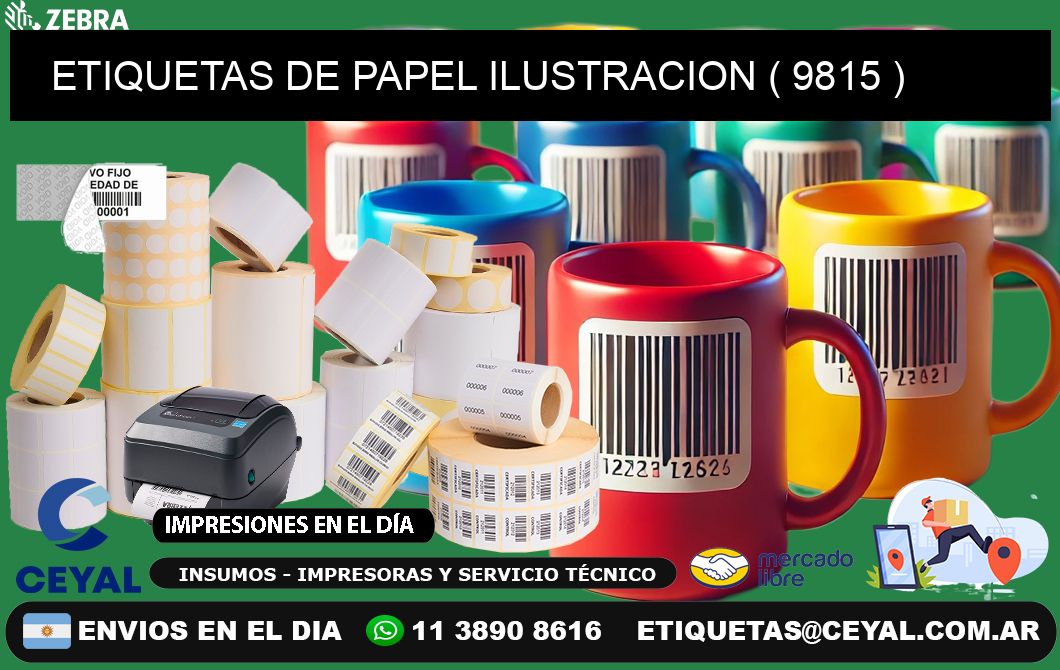 ETIQUETAS DE PAPEL ILUSTRACION ( 9815 )