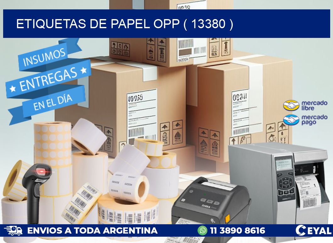 ETIQUETAS DE PAPEL OPP ( 13380 )