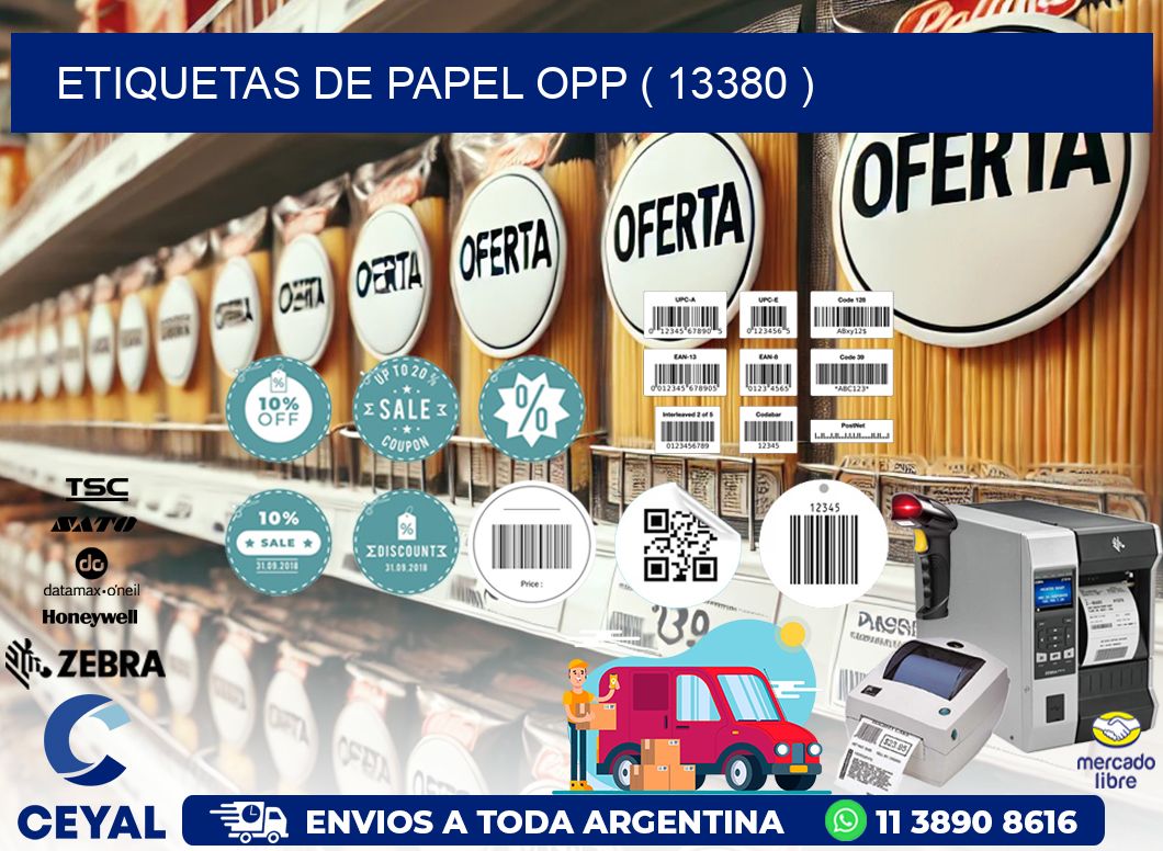 ETIQUETAS DE PAPEL OPP ( 13380 )