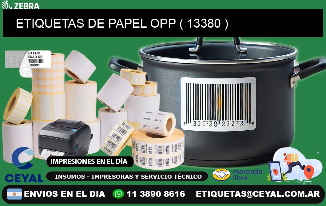 ETIQUETAS DE PAPEL OPP ( 13380 )