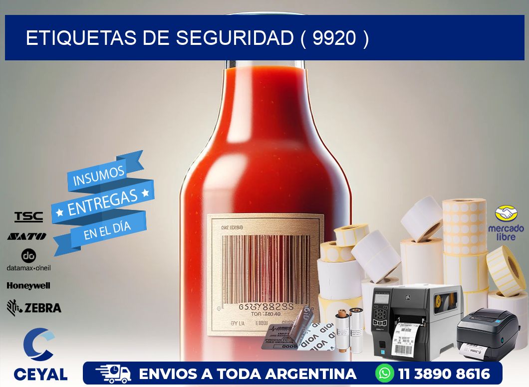 ETIQUETAS DE SEGURIDAD ( 9920 )