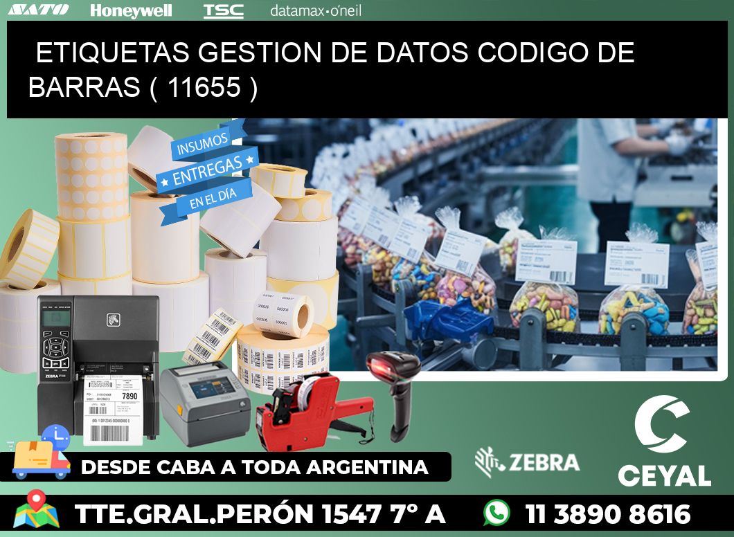 ETIQUETAS GESTION DE DATOS CODIGO DE BARRAS ( 11655 )