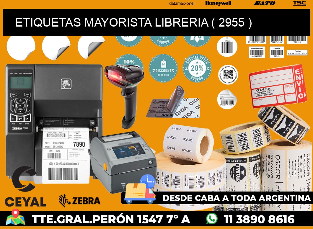 ETIQUETAS MAYORISTA LIBRERIA ( 2955 )