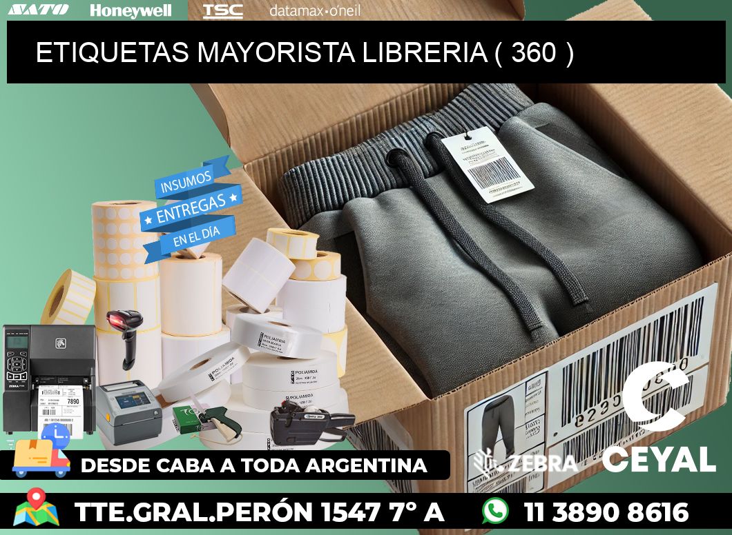 ETIQUETAS MAYORISTA LIBRERIA ( 360 )