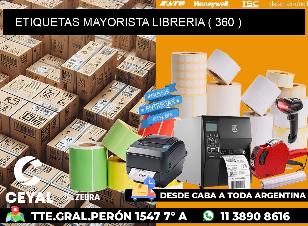 ETIQUETAS MAYORISTA LIBRERIA ( 360 )