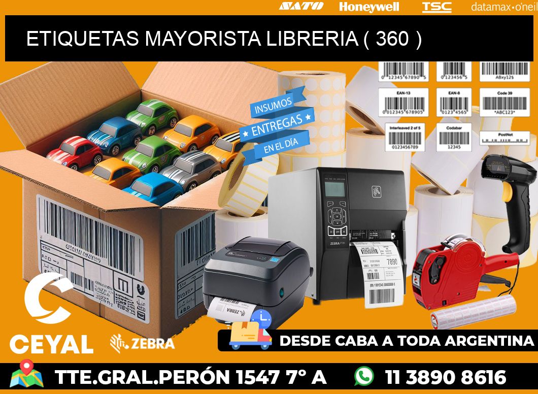 ETIQUETAS MAYORISTA LIBRERIA ( 360 )