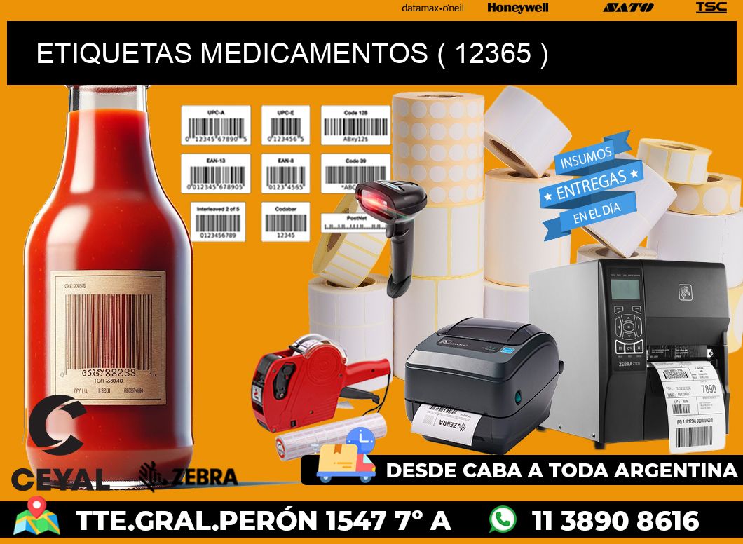 ETIQUETAS MEDICAMENTOS ( 12365 )