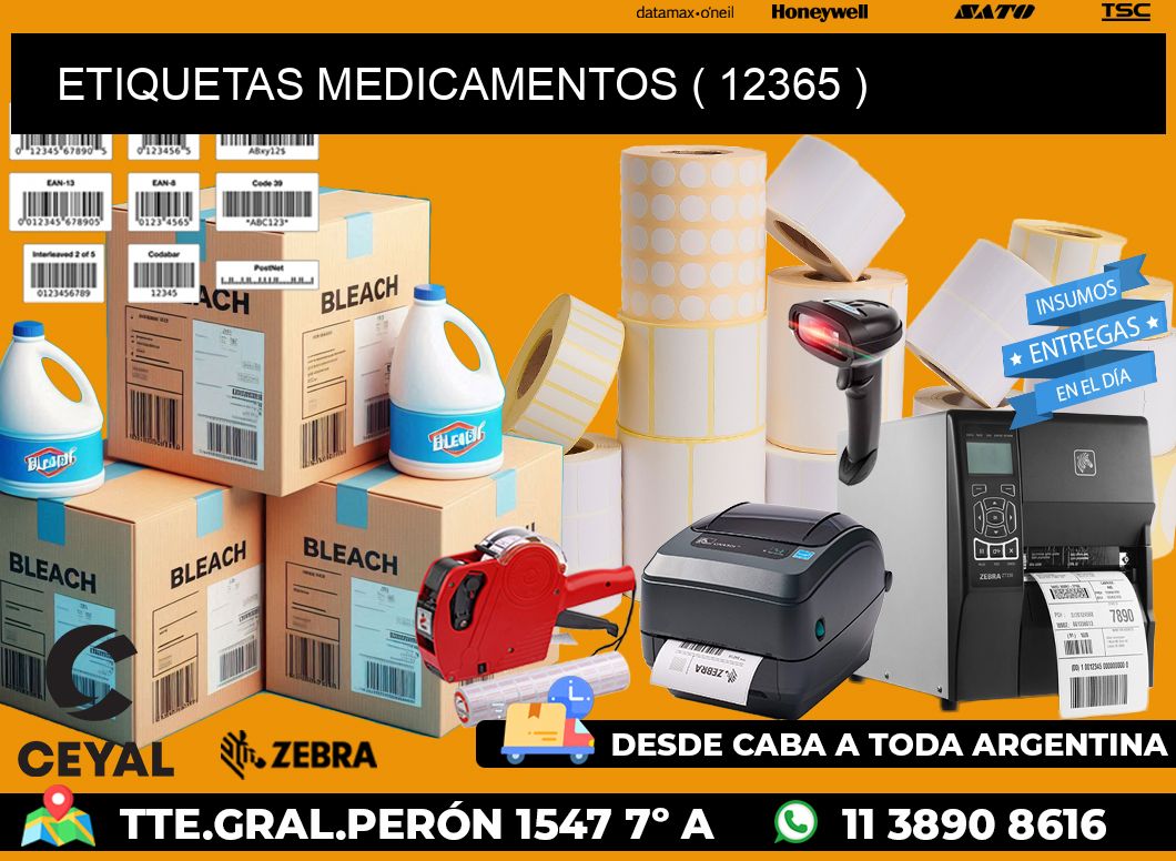 ETIQUETAS MEDICAMENTOS ( 12365 )