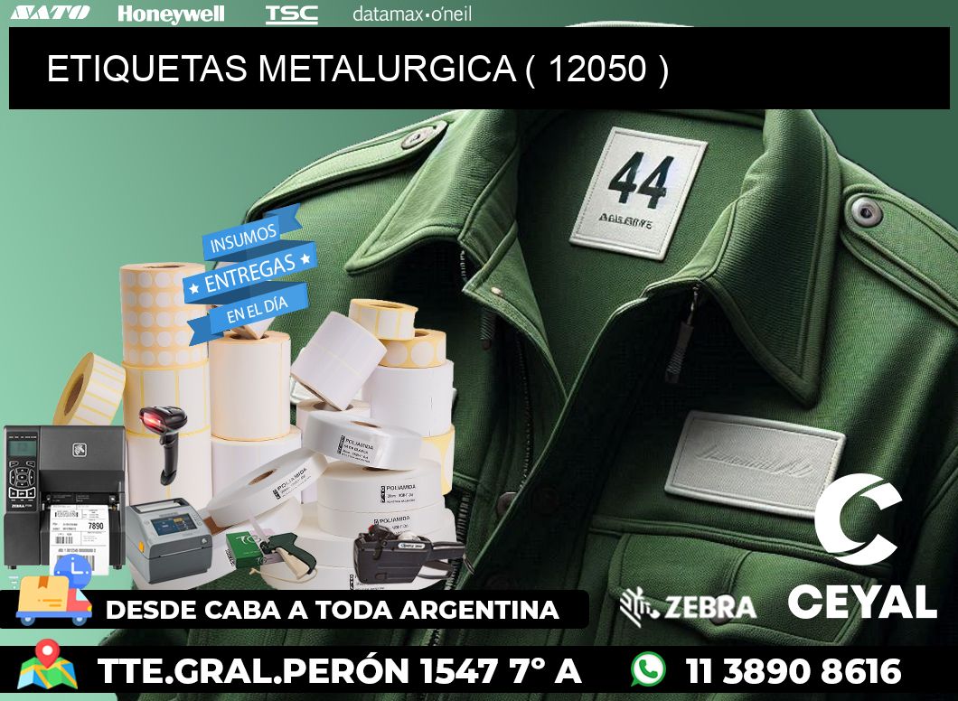 ETIQUETAS METALURGICA ( 12050 )