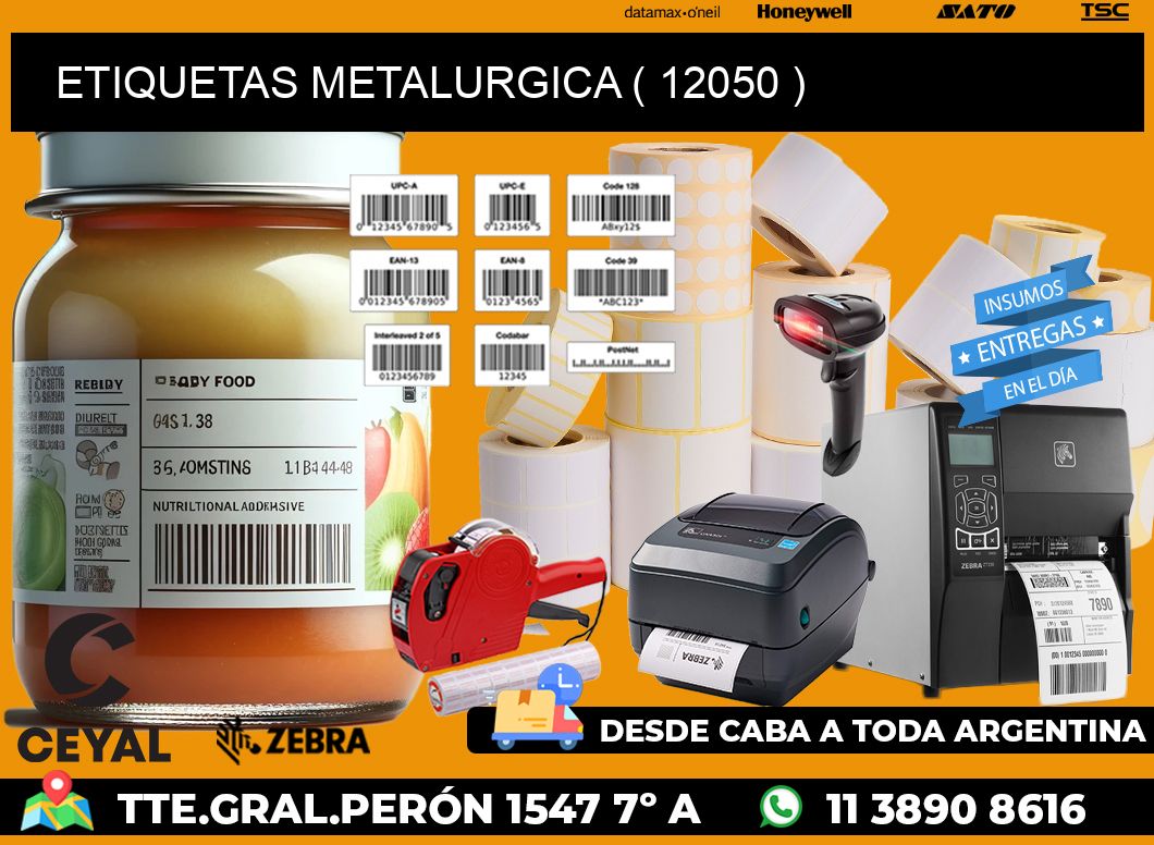 ETIQUETAS METALURGICA ( 12050 )