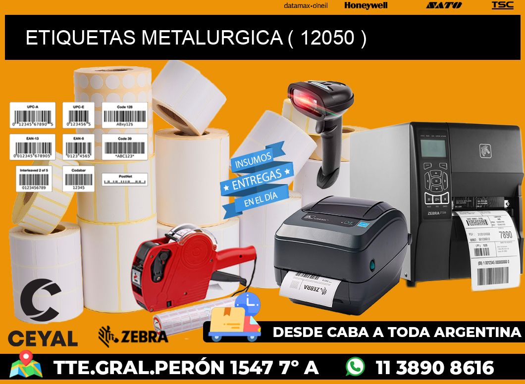 ETIQUETAS METALURGICA ( 12050 )