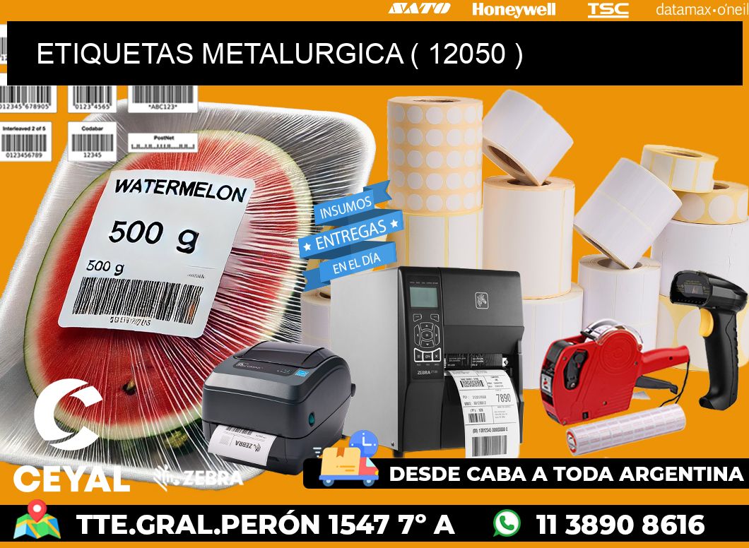 ETIQUETAS METALURGICA ( 12050 )