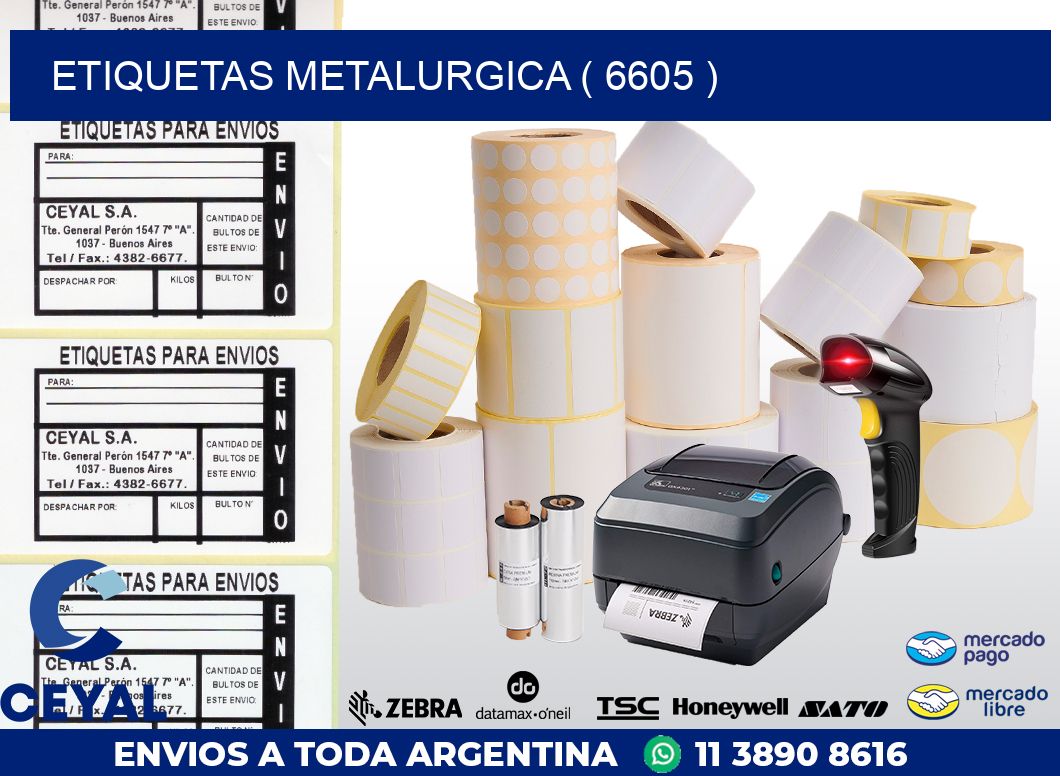 ETIQUETAS METALURGICA ( 6605 )