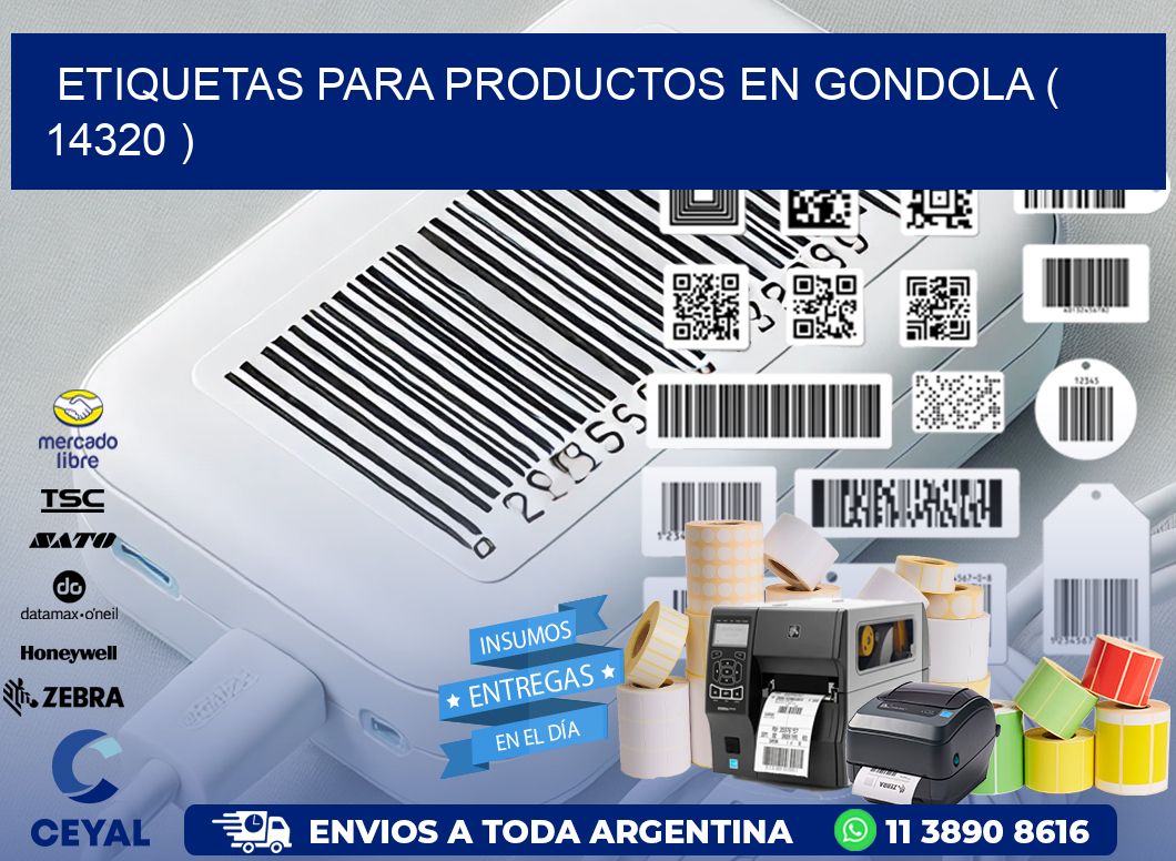 ETIQUETAS PARA PRODUCTOS EN GONDOLA ( 14320 )