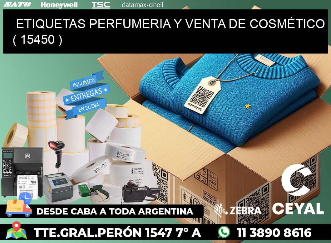 ETIQUETAS PERFUMERIA Y VENTA DE COSMÉTICO ( 15450 )