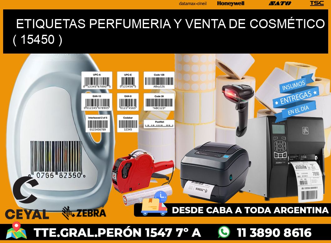 ETIQUETAS PERFUMERIA Y VENTA DE COSMÉTICO ( 15450 )