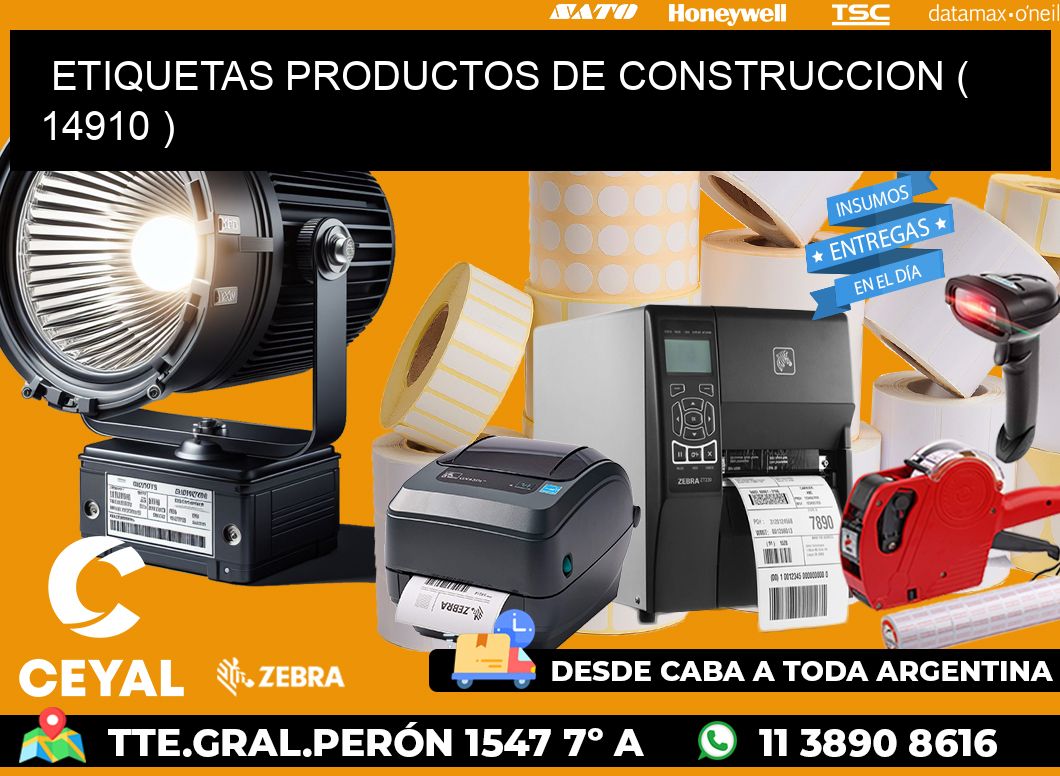 ETIQUETAS PRODUCTOS DE CONSTRUCCION ( 14910 )