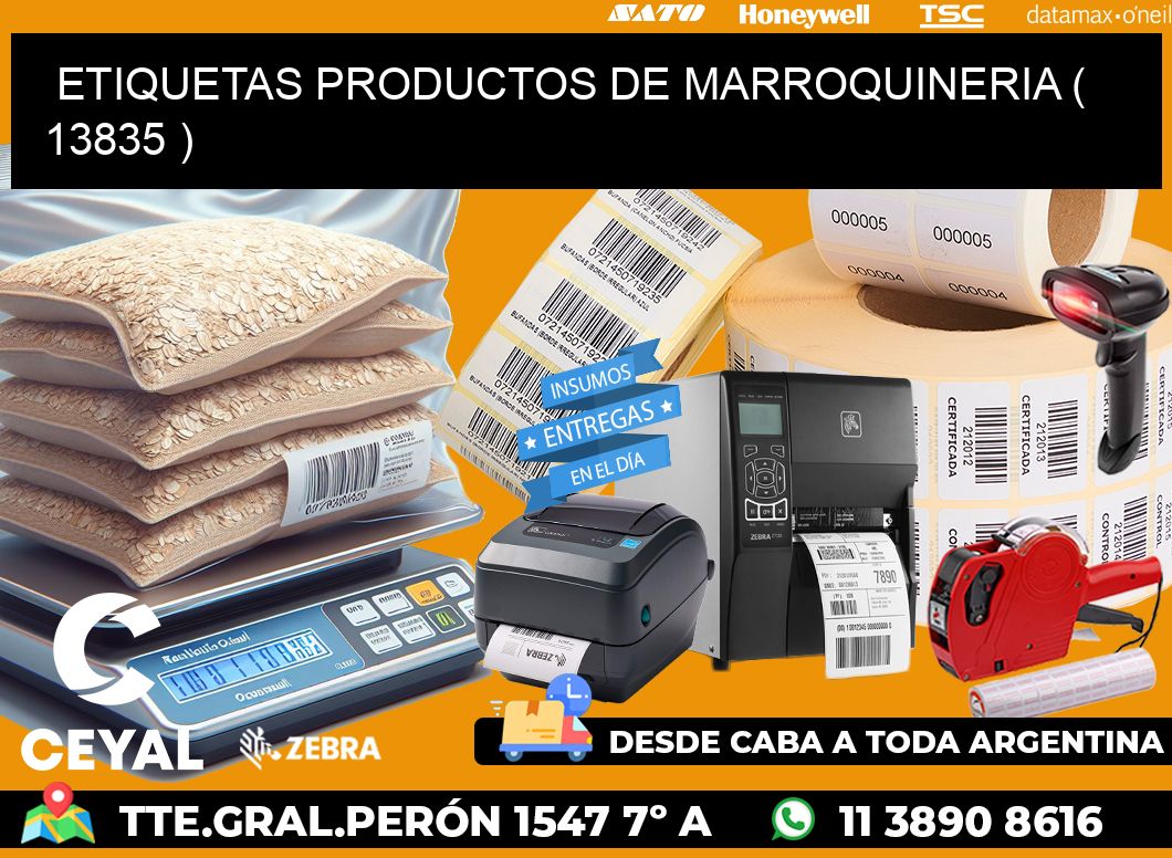 ETIQUETAS PRODUCTOS DE MARROQUINERIA ( 13835 )