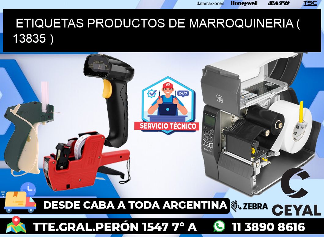 ETIQUETAS PRODUCTOS DE MARROQUINERIA ( 13835 )