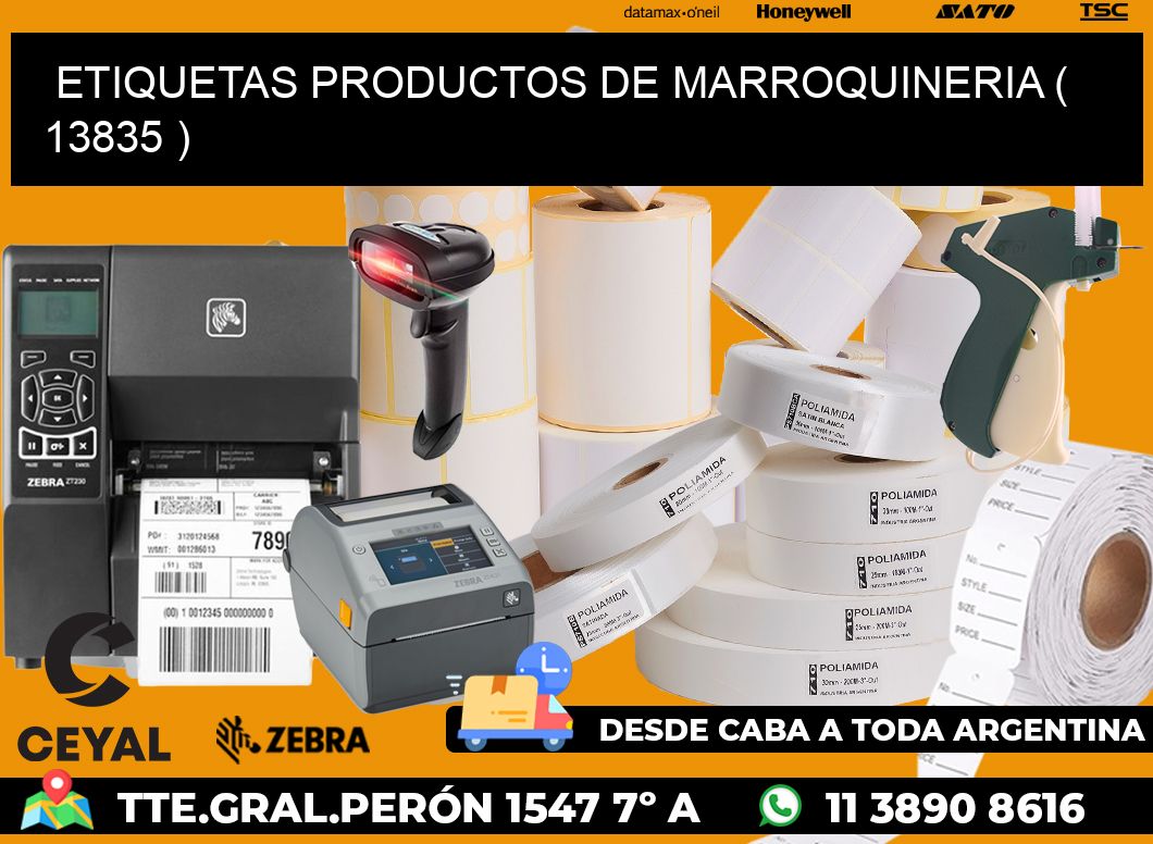 ETIQUETAS PRODUCTOS DE MARROQUINERIA ( 13835 )