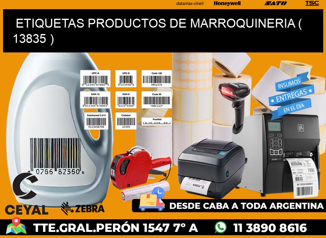 ETIQUETAS PRODUCTOS DE MARROQUINERIA ( 13835 )