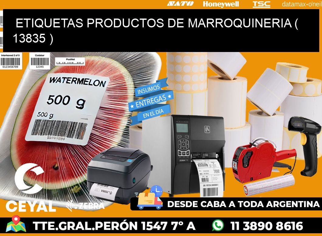 ETIQUETAS PRODUCTOS DE MARROQUINERIA ( 13835 )