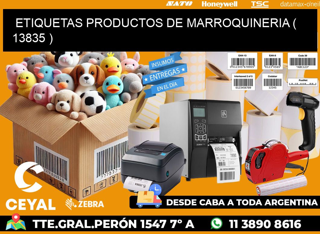 ETIQUETAS PRODUCTOS DE MARROQUINERIA ( 13835 )