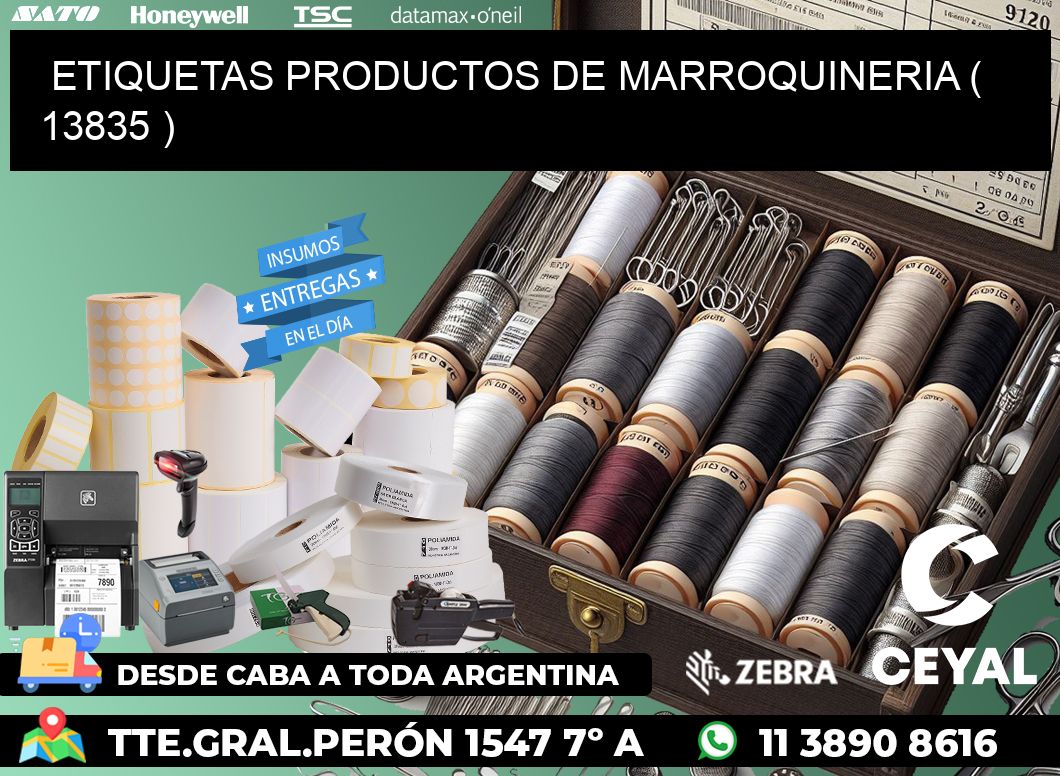 ETIQUETAS PRODUCTOS DE MARROQUINERIA ( 13835 )