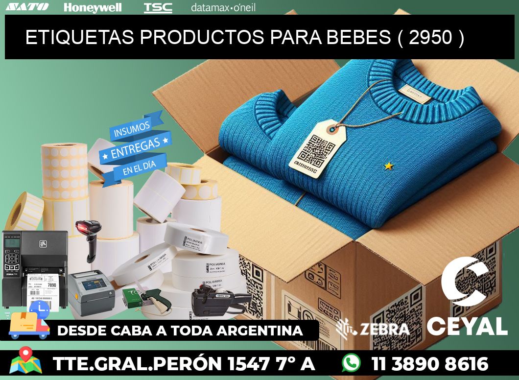 ETIQUETAS PRODUCTOS PARA BEBES ( 2950 )