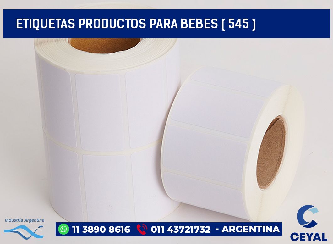 ETIQUETAS PRODUCTOS PARA BEBES ( 545 )