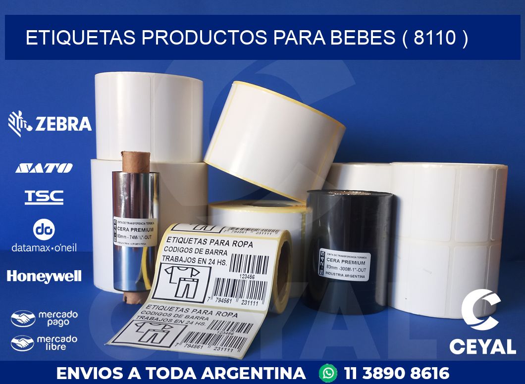 ETIQUETAS PRODUCTOS PARA BEBES ( 8110 )
