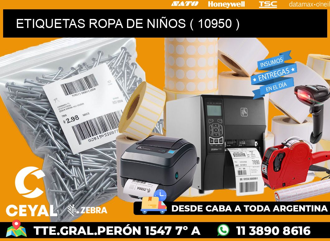 ETIQUETAS ROPA DE NIÑOS ( 10950 )