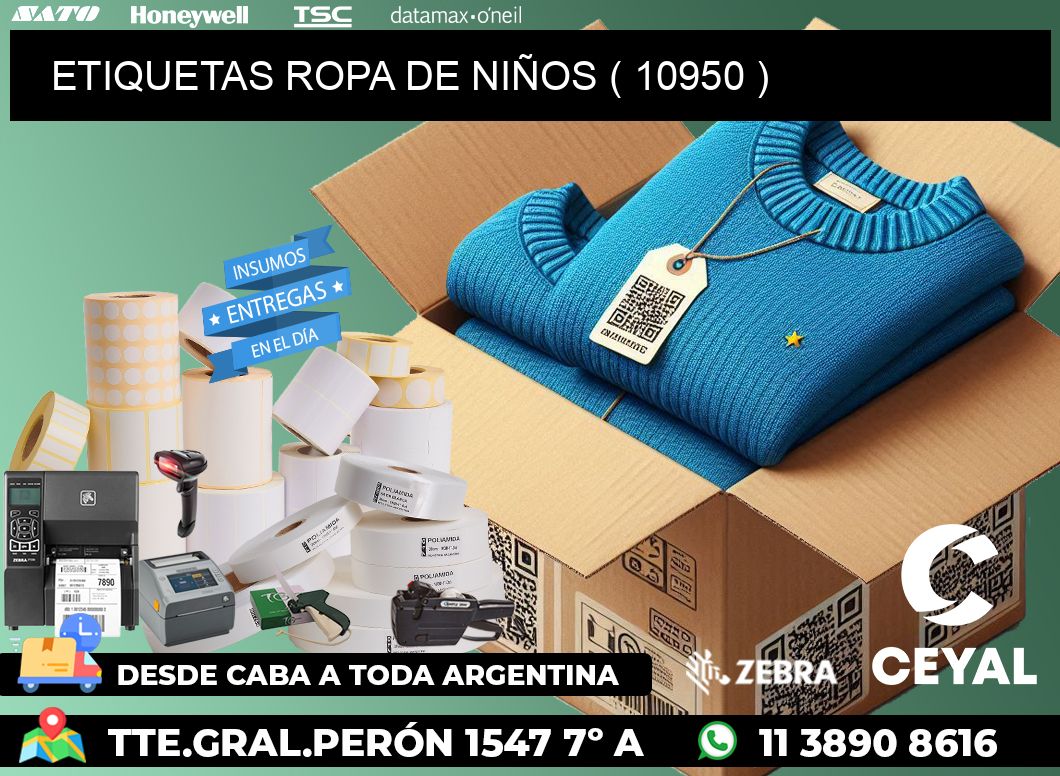 ETIQUETAS ROPA DE NIÑOS ( 10950 )