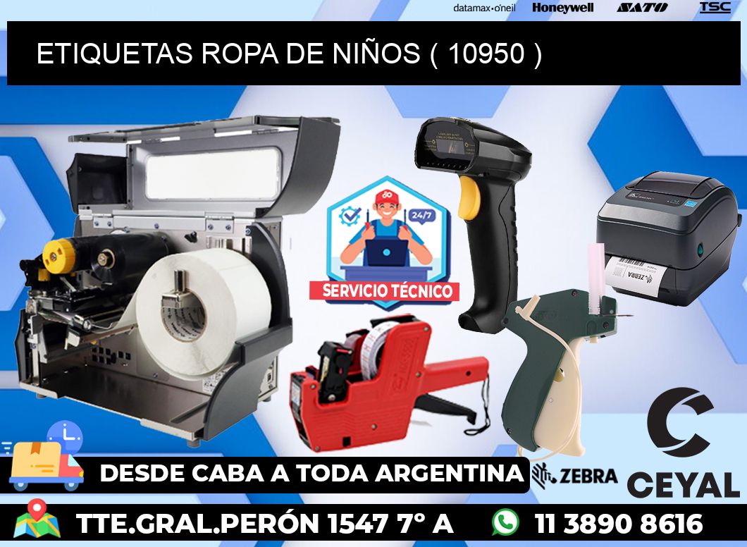 ETIQUETAS ROPA DE NIÑOS ( 10950 )