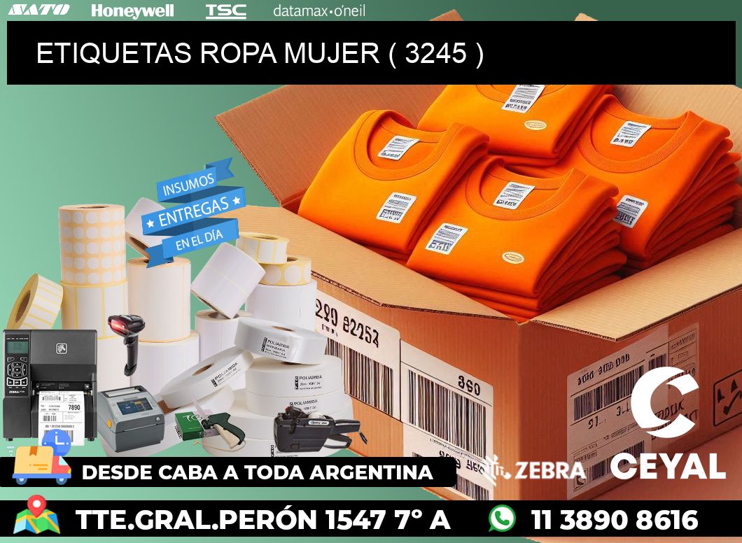 ETIQUETAS ROPA MUJER ( 3245 )