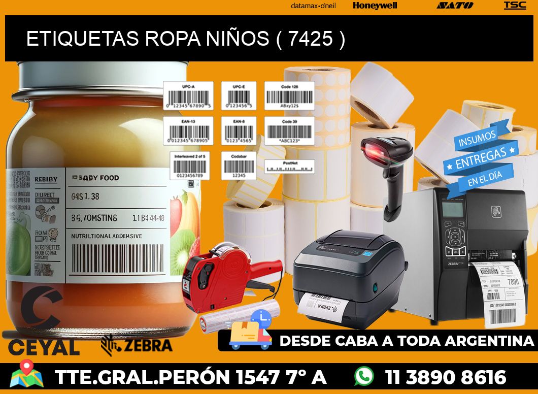 ETIQUETAS ROPA NIÑOS ( 7425 )