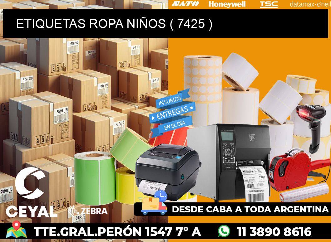 ETIQUETAS ROPA NIÑOS ( 7425 )