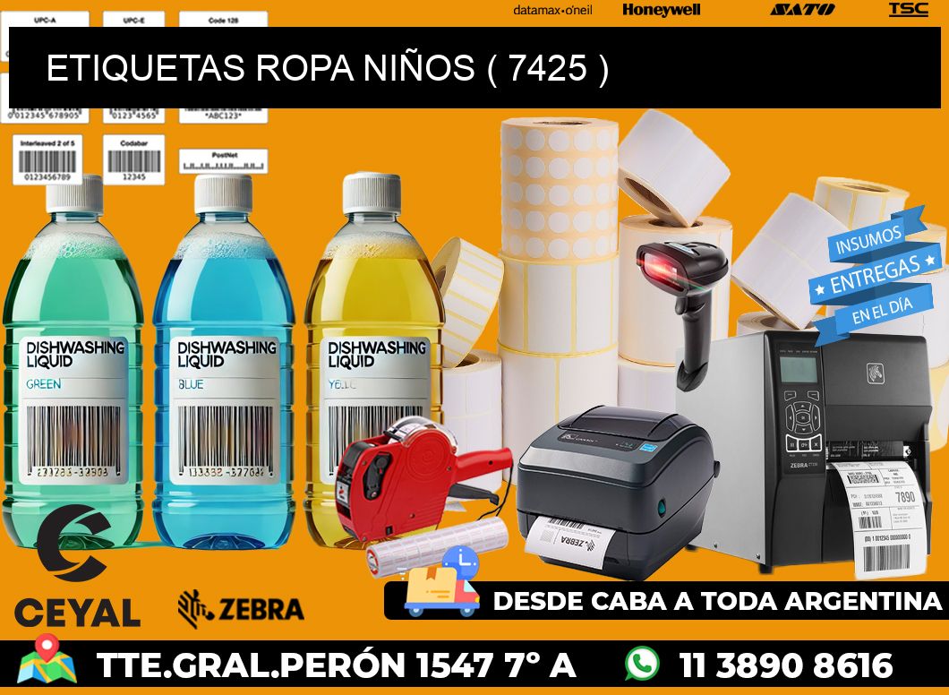 ETIQUETAS ROPA NIÑOS ( 7425 )