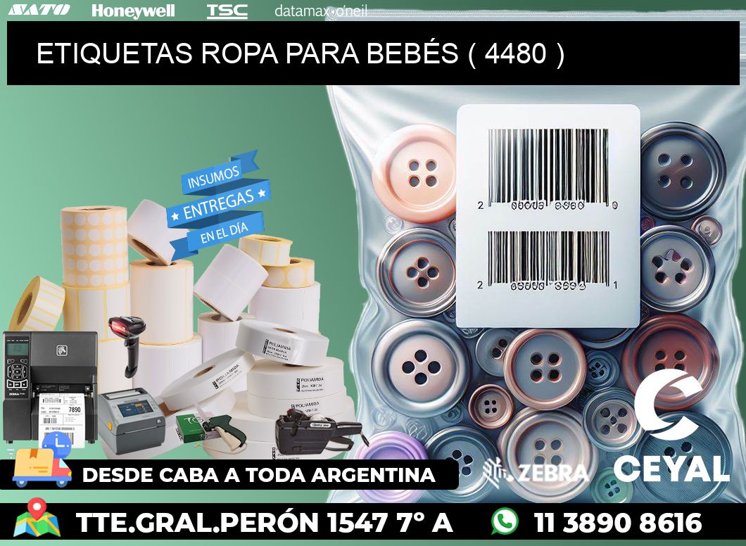 ETIQUETAS ROPA PARA BEBÉS ( 4480 )