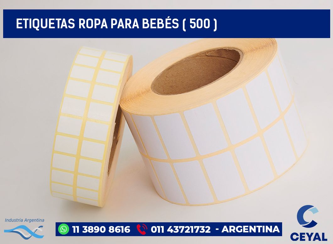 ETIQUETAS ROPA PARA BEBÉS ( 500 )