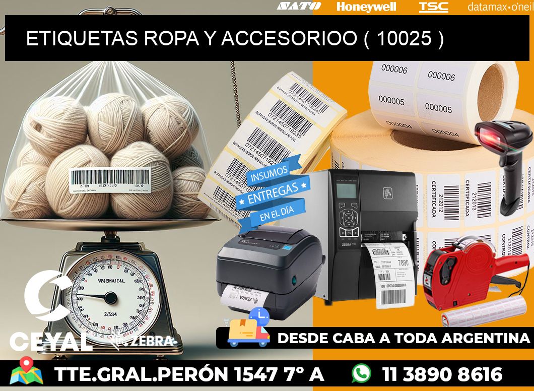 ETIQUETAS ROPA Y ACCESORIOO ( 10025 )