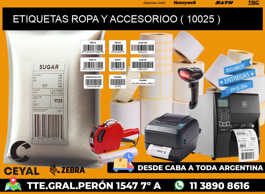 ETIQUETAS ROPA Y ACCESORIOO ( 10025 )