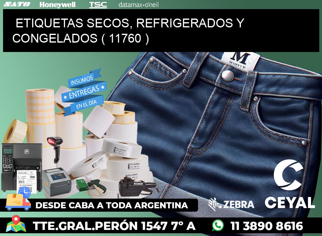 ETIQUETAS SECOS, REFRIGERADOS Y CONGELADOS ( 11760 )