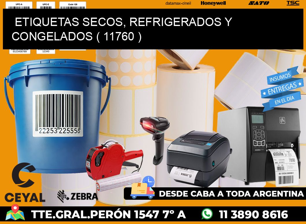 ETIQUETAS SECOS, REFRIGERADOS Y CONGELADOS ( 11760 )