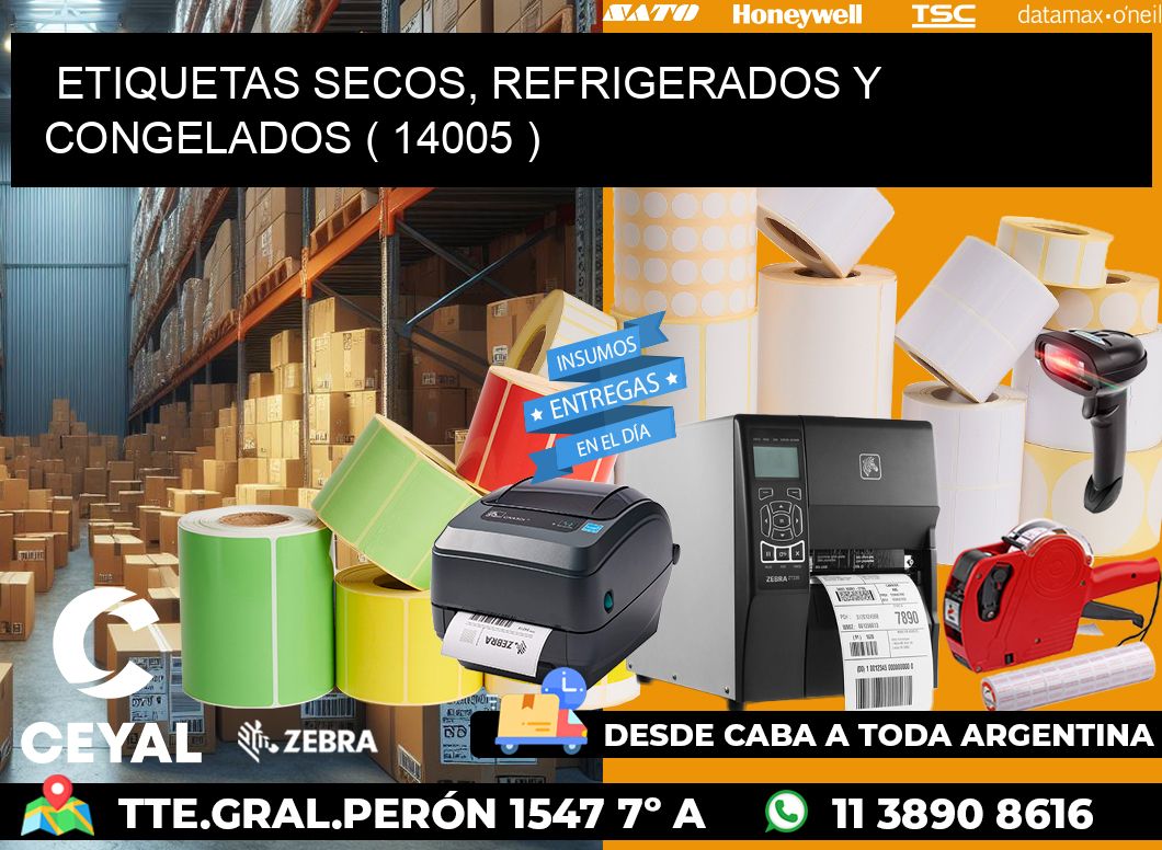 ETIQUETAS SECOS, REFRIGERADOS Y CONGELADOS ( 14005 )