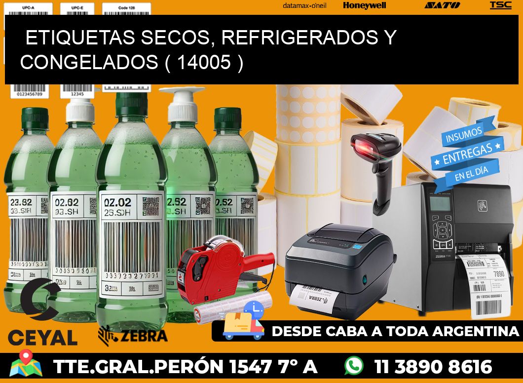 ETIQUETAS SECOS, REFRIGERADOS Y CONGELADOS ( 14005 )