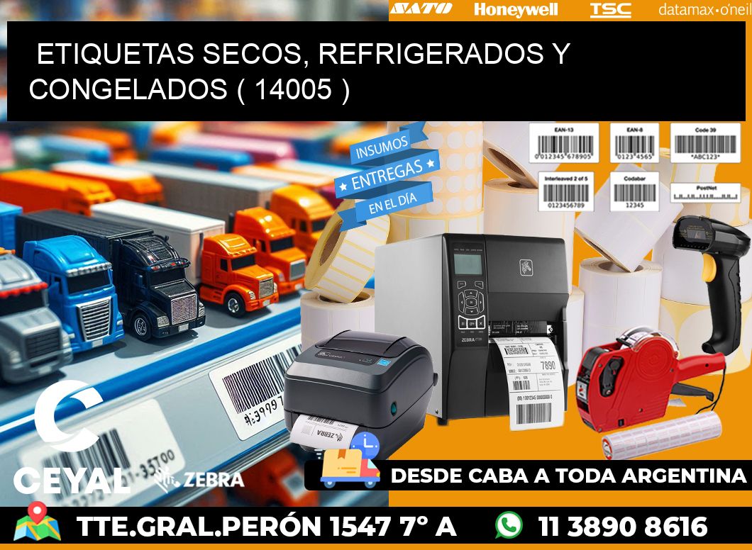 ETIQUETAS SECOS, REFRIGERADOS Y CONGELADOS ( 14005 )