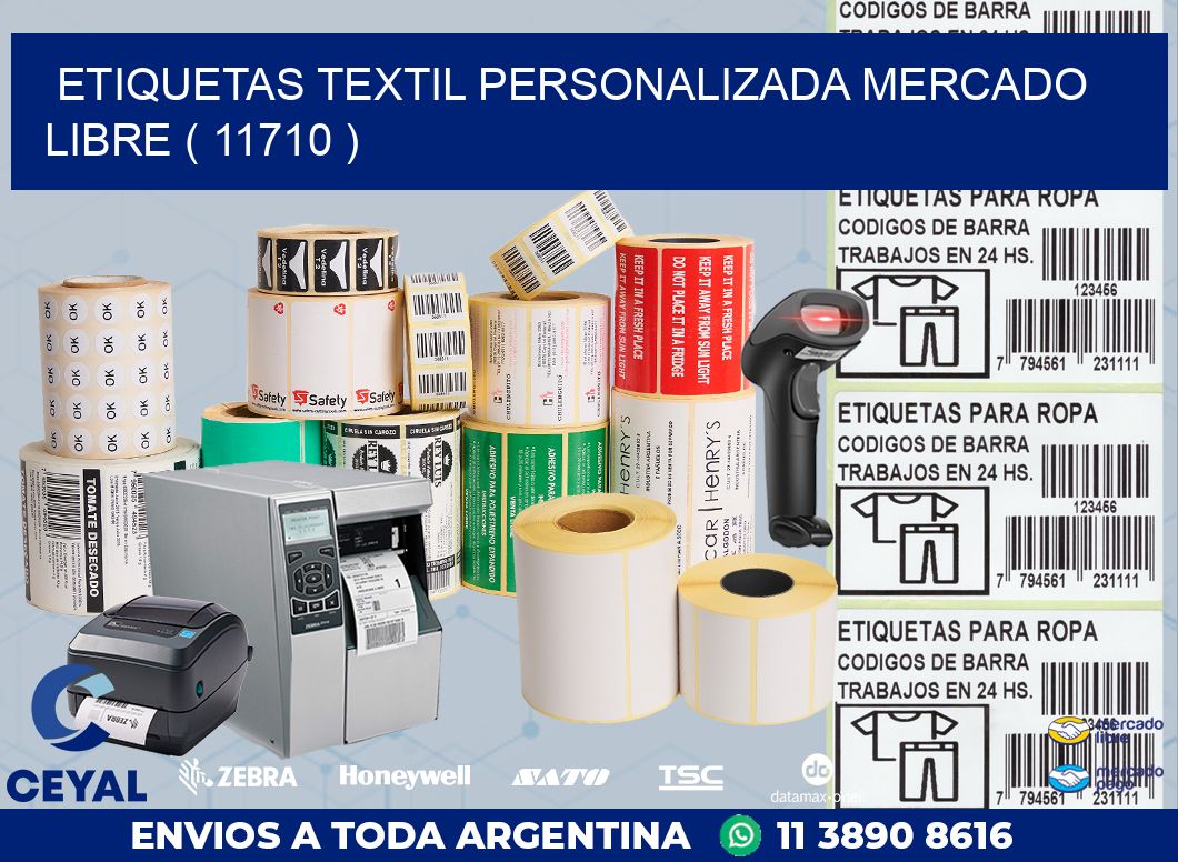 ETIQUETAS TEXTIL PERSONALIZADA MERCADO LIBRE ( 11710 )